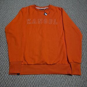 Kangol Men’s Orange Crewneck Sweater L Classic Streetwear Pullover New